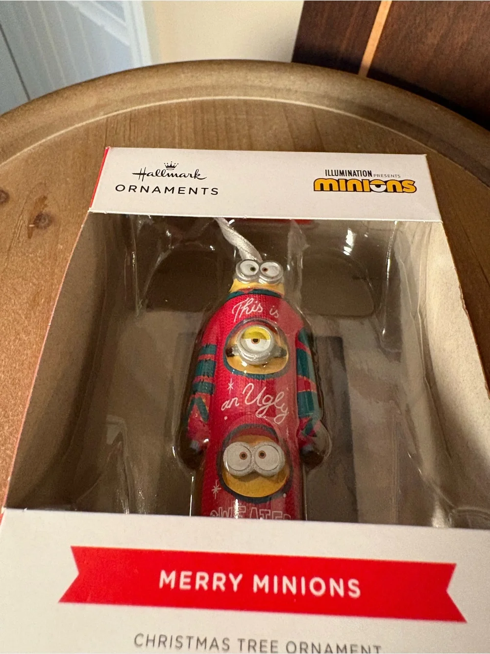 Hallmark Merry Minions Red Holiday Ornament NIB